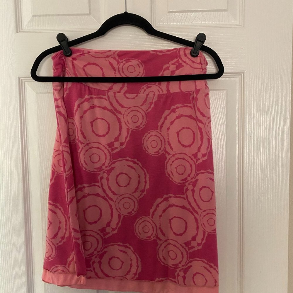 Reversible midi skirt light/dark peachy color - Picture 2 of 3